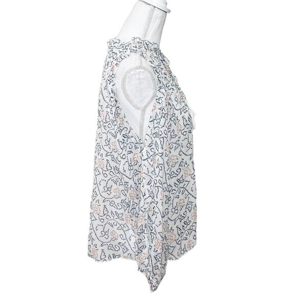 Ulla Johnson NWT Dunia Cold Shoulder Blouse Silk Floral White Women’s Size 0 - Picture 6 of 14